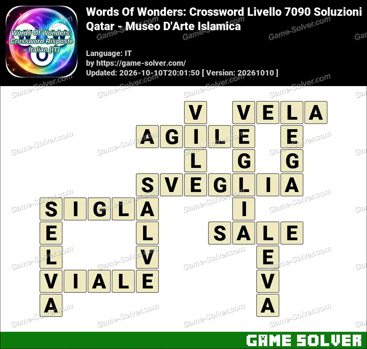 Words Of Wonders: Crossword Livello 7090 Soluzioni – Qatar – Museo D’Arte Islamica